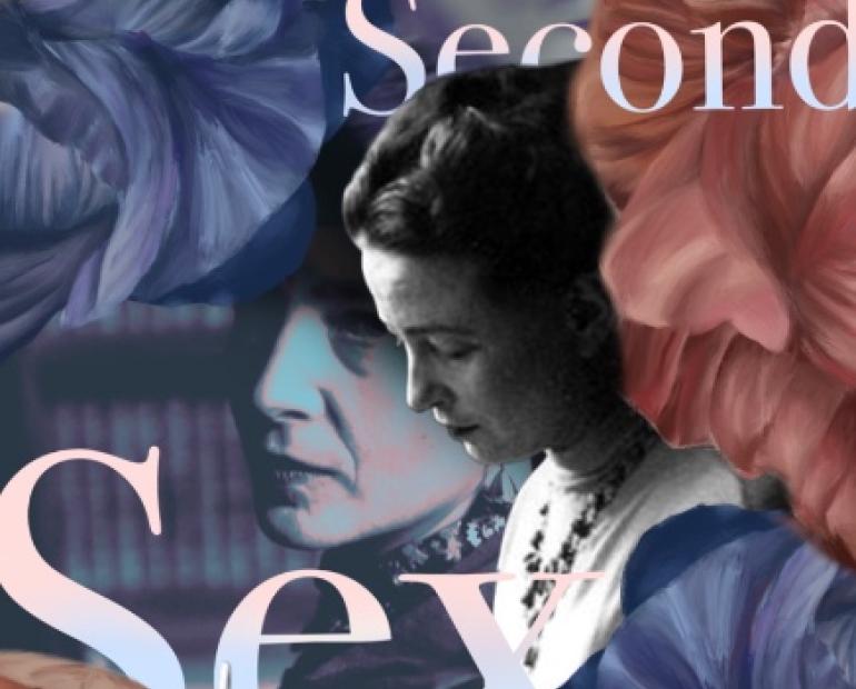 A poster of The Second Sex and Simone de Beauvoir created by the author