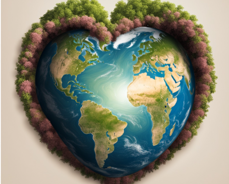 Earth within a heart
