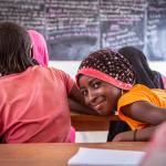 Girl in a school of Mauritania