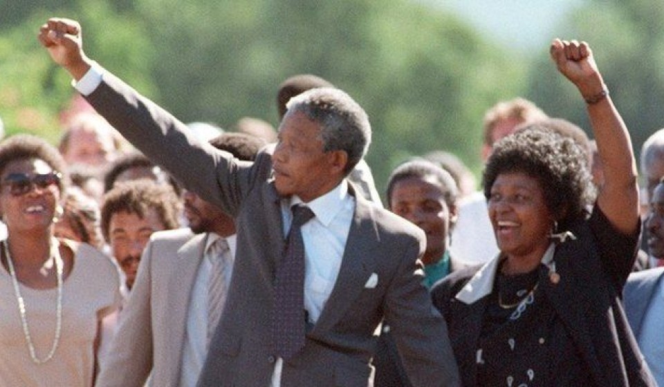 Nelson Mandela released out of prison
