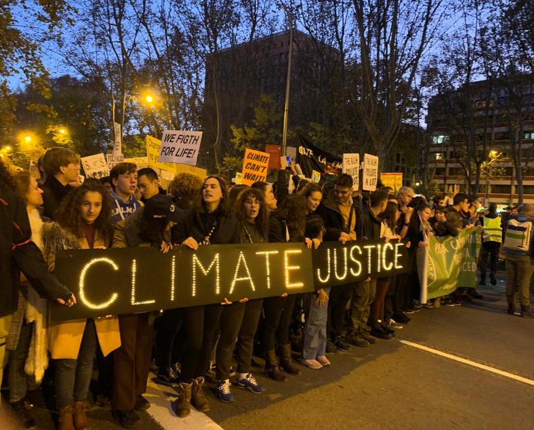 Climate Justice Sign, climate strike