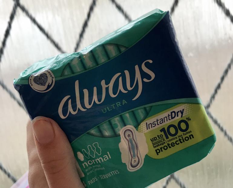 Always period pad picture