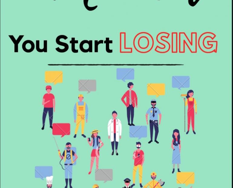 A template for 'The moment you start losing'