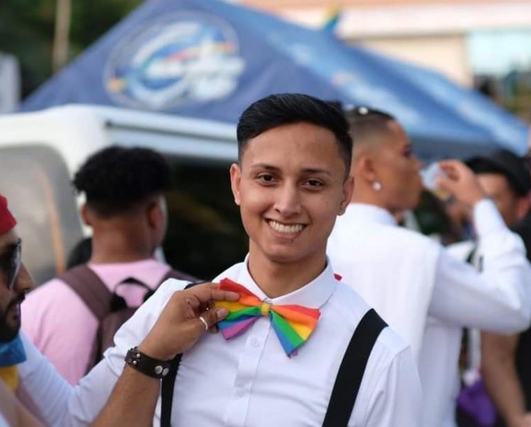 Mitchel during Suriname’s annual Pride Walk in 2019