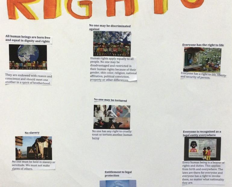 We made a poster about the human rights