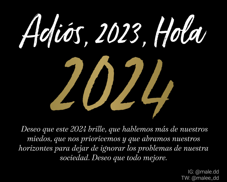 ADIÓS, 2023, HOLA 2024