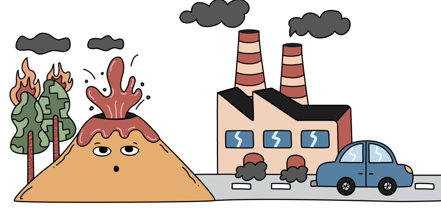 Air pollution illustration, created by V. Dhianisya