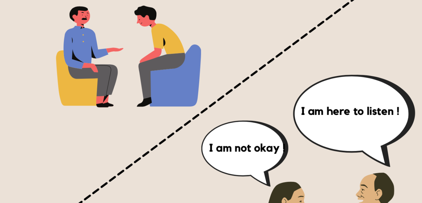 Graphic about family conversations around mental health