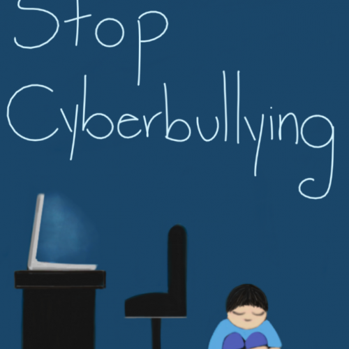 Illustration by Diana Rivera about cyber bullying and online kindness