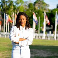 Youth Advocate Fay King at the Independence Square, Paramaribo, Suriname