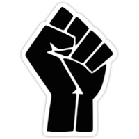 Black Lives Matter logo of fist 
