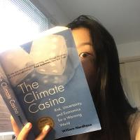 Elizabeth Zheng reading the Climate Casino by William Nordhaus