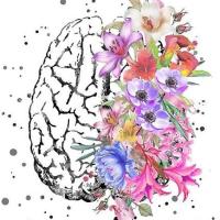 Brain with flowers