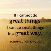 If I cannot do great things, I can do small things in a great way!!!