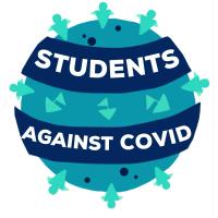 Students Against COVID Logo was created by Ashley John, an undergraduate student from Wayne State University, USA. The group’s motto was developed by Christos Tsagkaris, a medical student in Greece. The logo is based off of Greek mythology: when you want to make waves, you need to be willing to rock the boat. This motto served as the premise for the logo creation, which shows boats along with the students and allies around the globe.