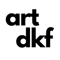 Artdkf logo in black and white