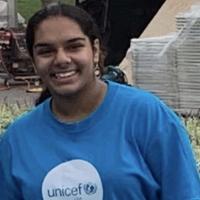 Volunteering at the UN backpack graveyard installation Sep 2019